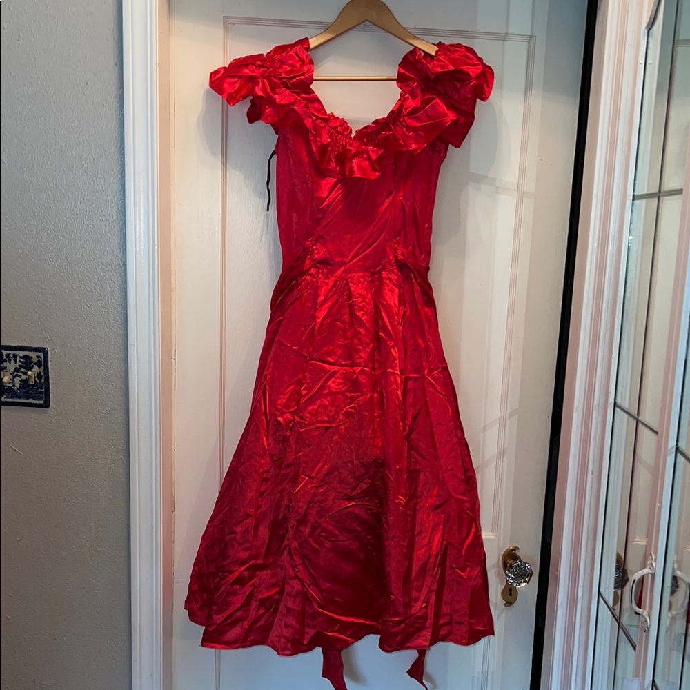 Vintage Gunne Sax Jessica McClintock satin dress